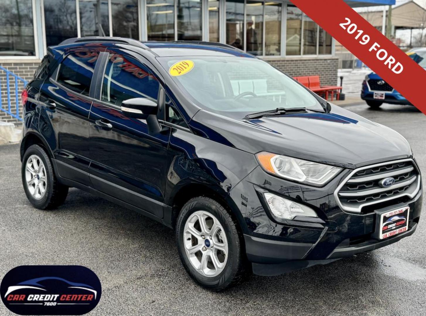 2019 BLACK Ford EcoSport SE AWD (MAJ6S3GL3KC) with an 2.0L L4 DOHC 16V engine, 6A transmission, located at 7600 S Western Ave., Chicago, IL, 60620, (773) 918-3980, 0.000000, 0.000000 - Photo#0