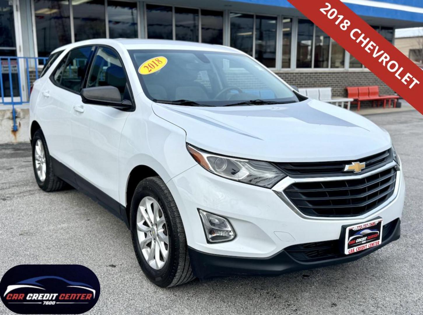 2018 WHITE Chevrolet Equinox LS 2WD (2GNAXHEV5J6) with an 1.5L L4 DIR DOHC 16V TURBO engine, 6A transmission, located at 7600 S Western Ave., Chicago, IL, 60620, (773) 918-3980, 0.000000, 0.000000 - Photo#0