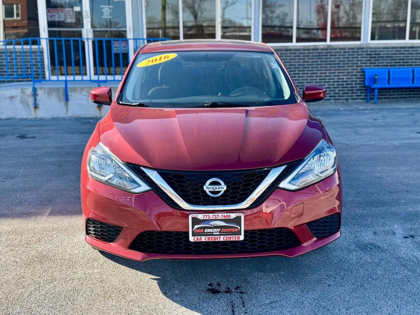 2016 RED Nissan Sentra FE+ S (3N1AB7AP5GY) with an 1.8L L4 SFI DOHC 16V engine, CVT transmission, located at 7600 S Western Ave., Chicago, IL, 60620, (773) 918-3980, 0.000000, 0.000000 - Photo#2