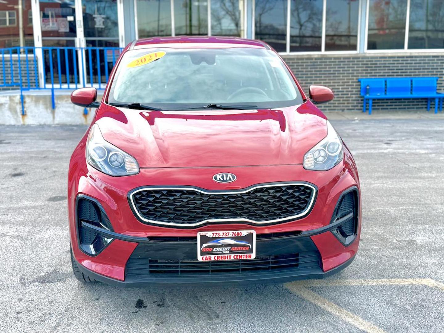 2021 RED Kia Sportage LX FWD (KNDPM3AC9M7) with an 2.4L V6 DOHC 24V engine, 6A transmission, located at 7600 S Western Ave., Chicago, IL, 60620, (773) 918-3980, 0.000000, 0.000000 - Photo#1