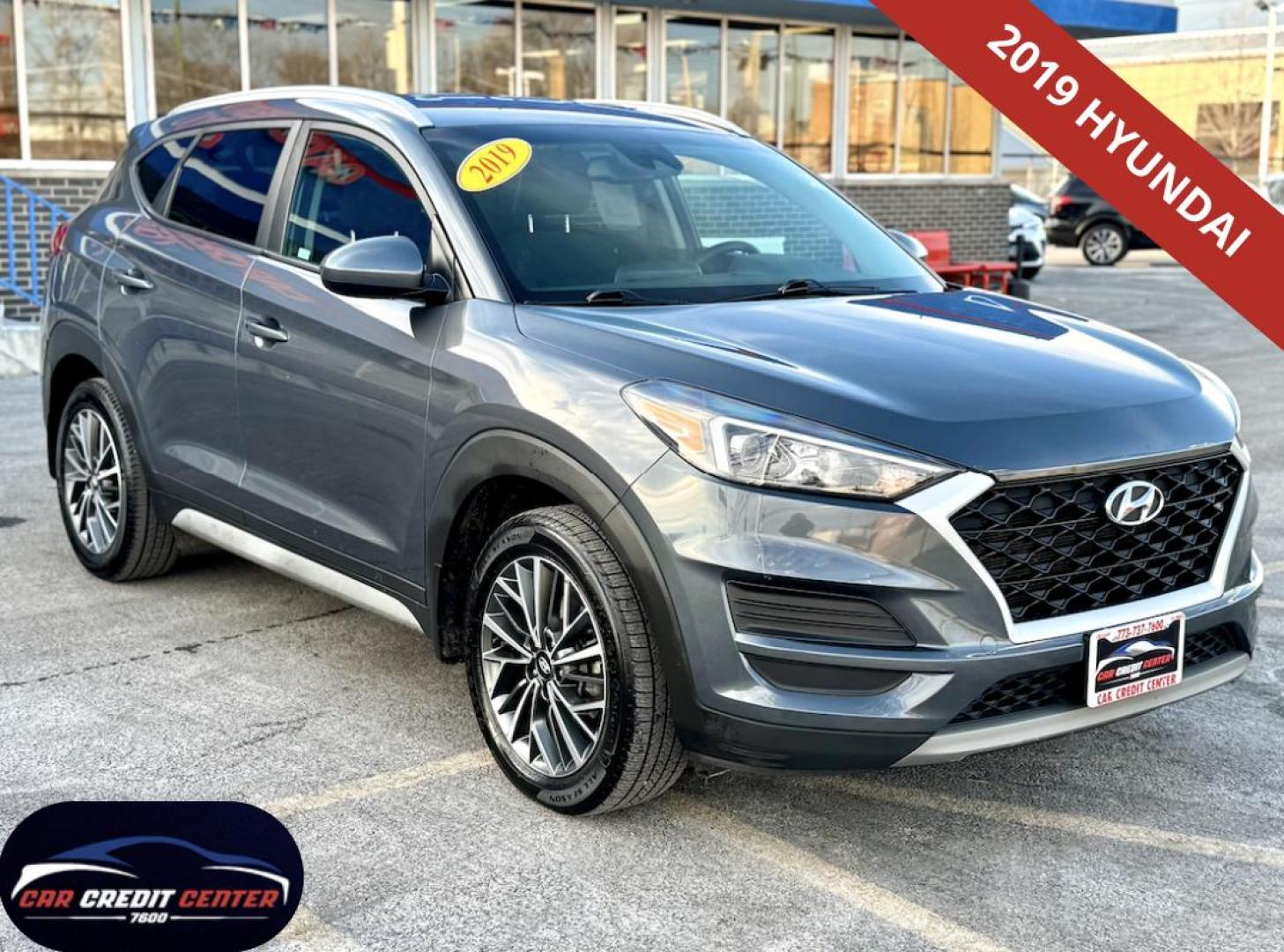 2019 GRAY Hyundai Tucson Sport (KM8J33ALXKU) with an 2.4L L4 DOHC 16V engine, 6A transmission, located at 7600 S Western Ave., Chicago, IL, 60620, (773) 918-3980, 0.000000, 0.000000 - Photo#0