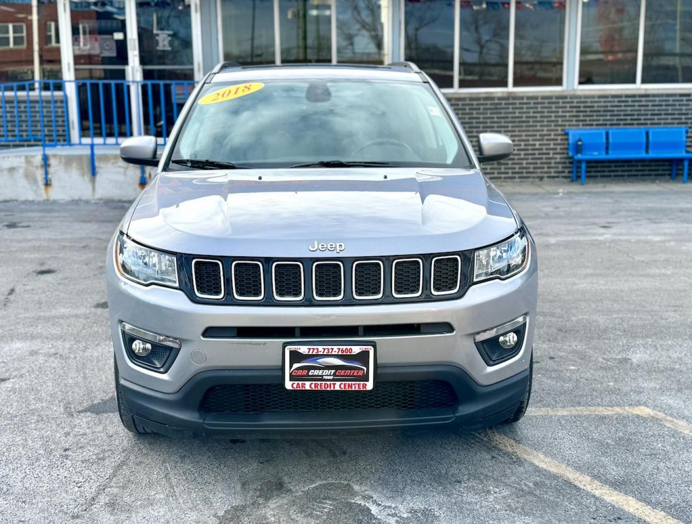 2018 GRAY Jeep Compass Sport 4WD (3C4NJDBB7JT) with an 2.4L L4 DOHC 16V engine, located at 7600 S Western Ave., Chicago, IL, 60620, (773) 918-3980, 0.000000, 0.000000 - Photo#1