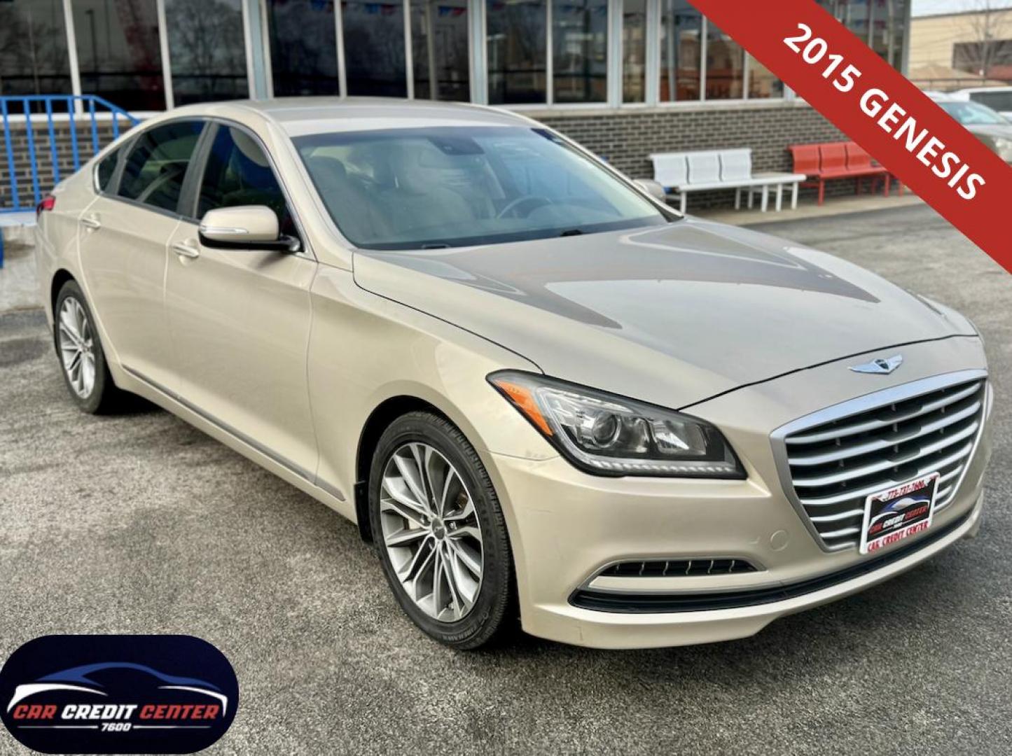 2015 TAN Hyundai Genesis 3.8L (KMHGN4JE5FU) with an 3.8L V6 DOHC 24V engine, 6-Speed Automatic transmission, located at 7600 S Western Ave., Chicago, IL, 60620, (773) 918-3980, 0.000000, 0.000000 - Photo#0