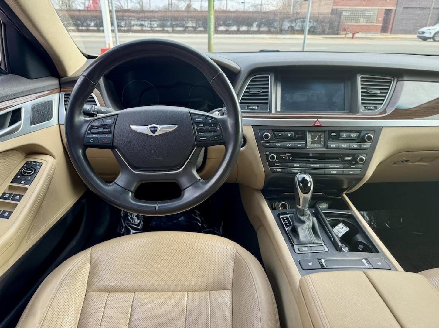 2015 TAN Hyundai Genesis 3.8L (KMHGN4JE5FU) with an 3.8L V6 DOHC 24V engine, 6-Speed Automatic transmission, located at 7600 S Western Ave., Chicago, IL, 60620, (773) 918-3980, 0.000000, 0.000000 - Photo#6