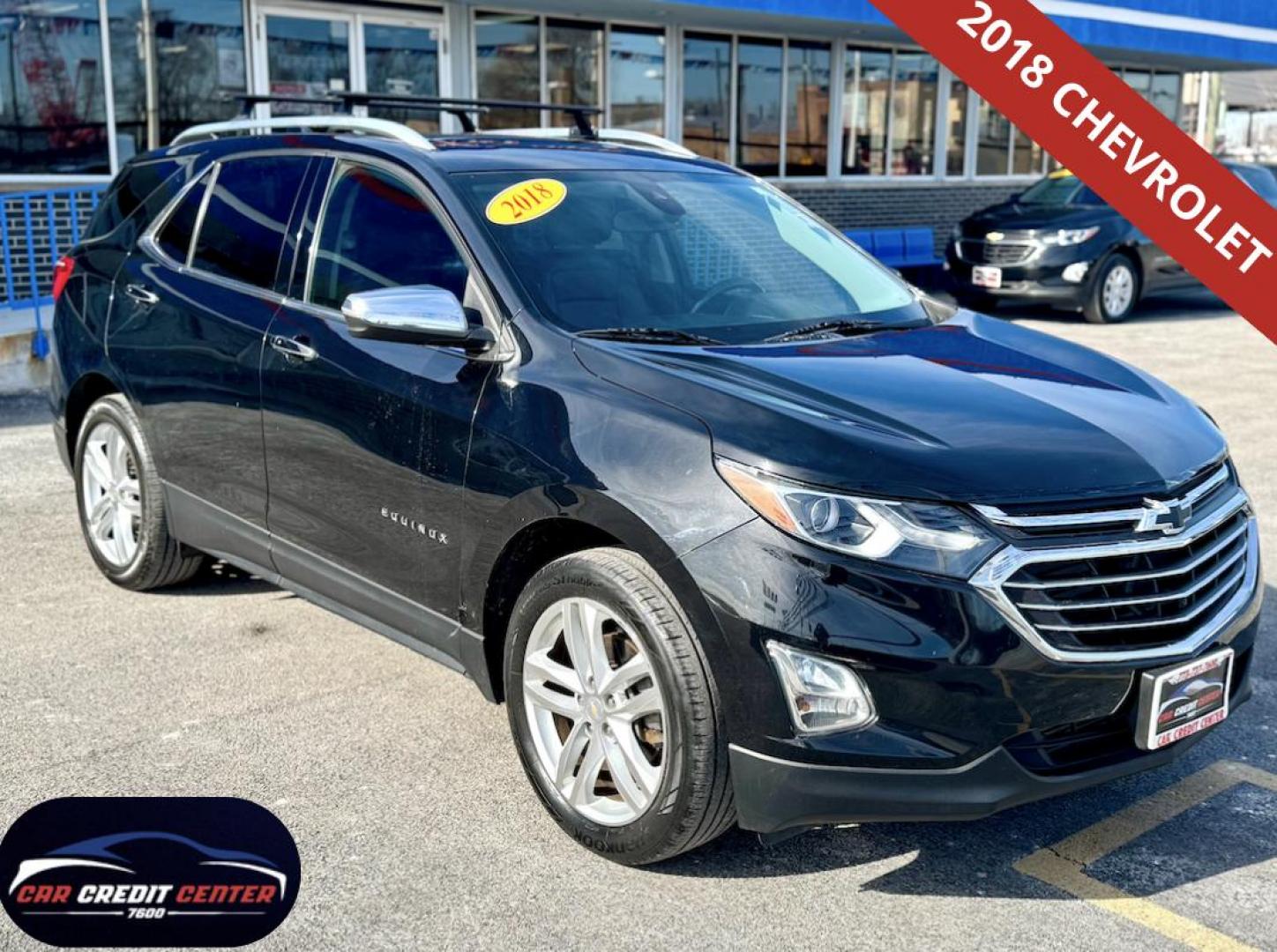 2018 BLACK Chevrolet Equinox Premier AWD (2GNAXWEXXJ6) with an 2.0L L4 DOHC 16V TURBO engine, 6A transmission, located at 7600 S Western Ave., Chicago, IL, 60620, (773) 918-3980, 0.000000, 0.000000 - Photo#0