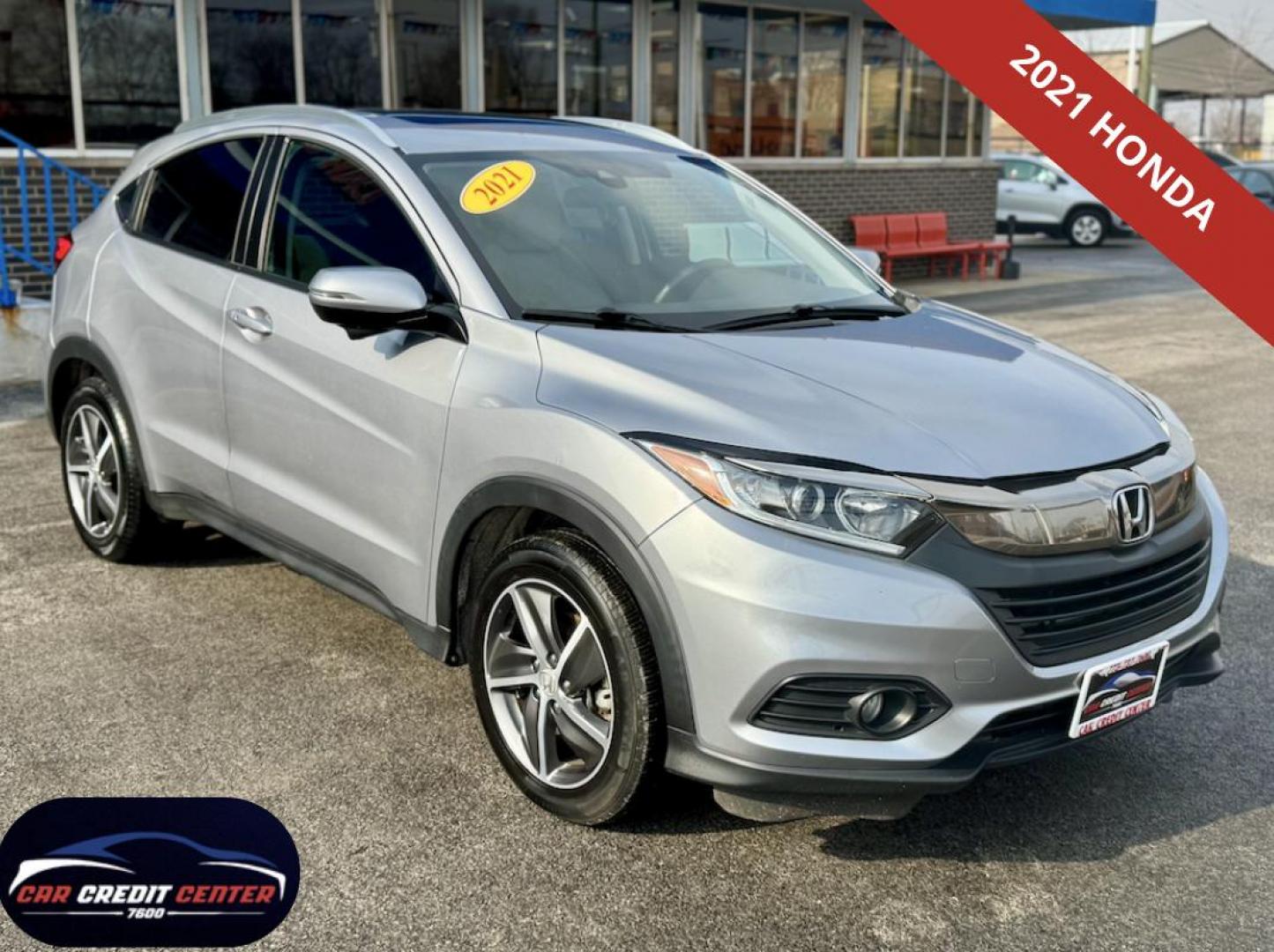 2021 GRAY Honda HR-V EX (3CZRU5H50MM) with an 1.8L L4 DOHC 16V engine, CVT transmission, located at 7600 S Western Ave., Chicago, IL, 60620, (773) 918-3980, 0.000000, 0.000000 - Photo#0