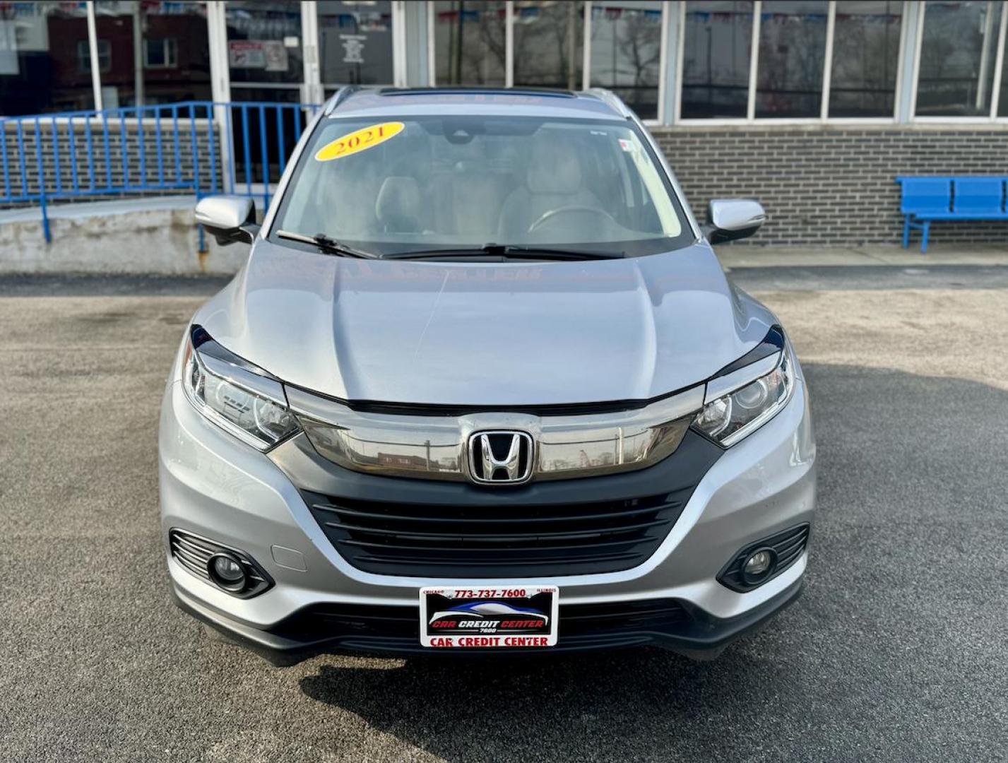 2021 GRAY Honda HR-V EX (3CZRU5H50MM) with an 1.8L L4 DOHC 16V engine, CVT transmission, located at 7600 S Western Ave., Chicago, IL, 60620, (773) 918-3980, 0.000000, 0.000000 - Photo#1