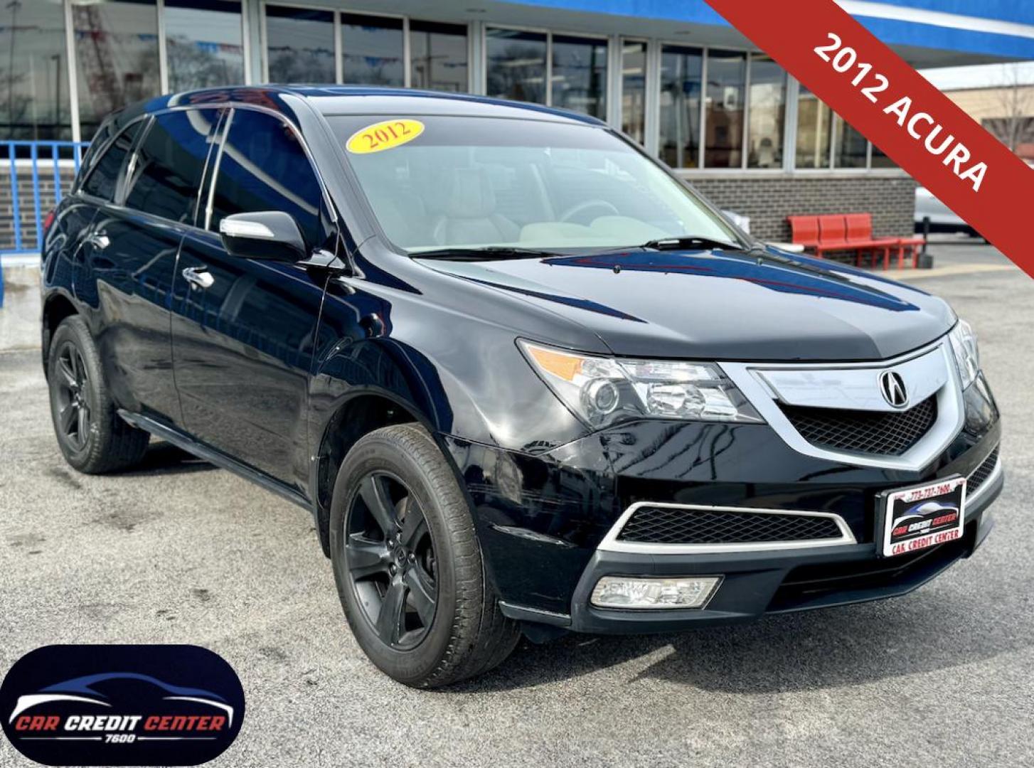 2012 BLACK Acura MDX 6-Spd AT w/Tech Package (2HNYD2H3XCH) with an 3.5L V6 SOHC 24V engine, 6-Speed Automatic transmission, located at 7600 S Western Ave., Chicago, IL, 60620, (773) 918-3980, 0.000000, 0.000000 - Photo#0