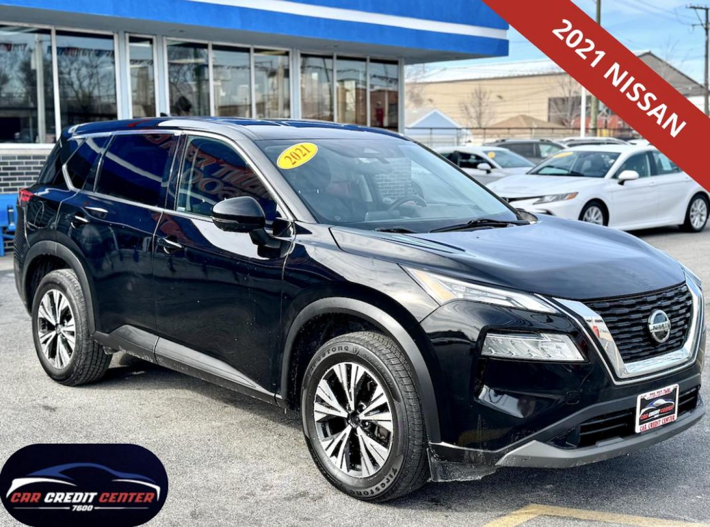 2021 BLACK Nissan Rogue SV AWD (5N1AT3BB1MC) with an 2.5L L4 DOHC 16V engine, CVT transmission, located at 7600 S Western Ave., Chicago, IL, 60620, (773) 918-3980, 0.000000, 0.000000 - Photo#0